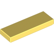 Lego destička 1x3 hladká, světle žlutá jasná (4619800, 6195265)